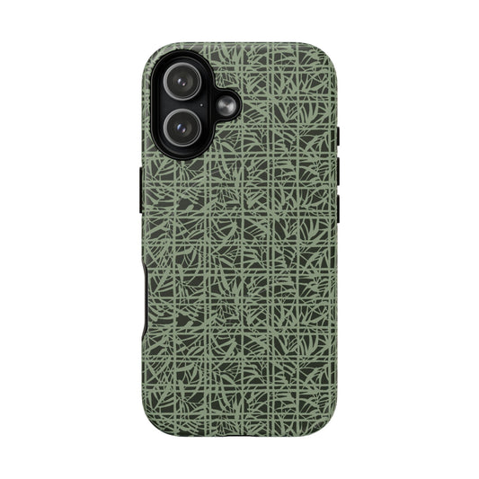 MagSafeタフケース - Bamboo Grid (薄緑) | iPhone 17 / iPhone 17 Air / iPhone 17 Pro / iPhone 17 Pro Max