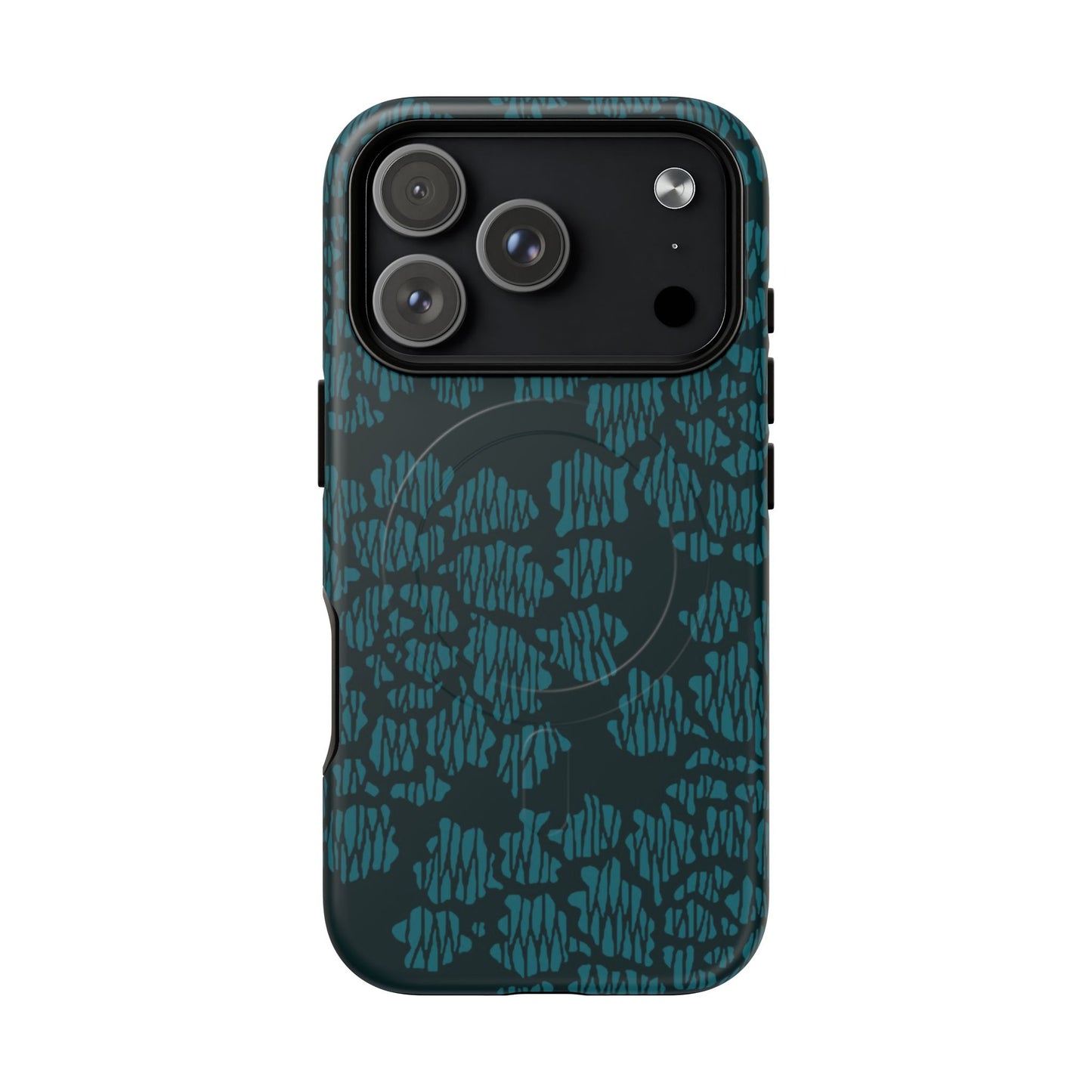 MagSafeタフケース - Modern Peony (ティール) | iPhone 17 / iPhone 17 Air / iPhone 17 Pro / iPhone 17 Pro Max