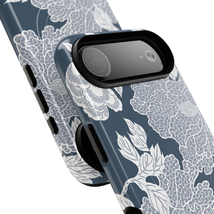 MagSafeタフケース - Deco Peony (ブルー) | iPhone 17 / iPhone 17 Air / iPhone 17 Pro / iPhone 17 Pro Max