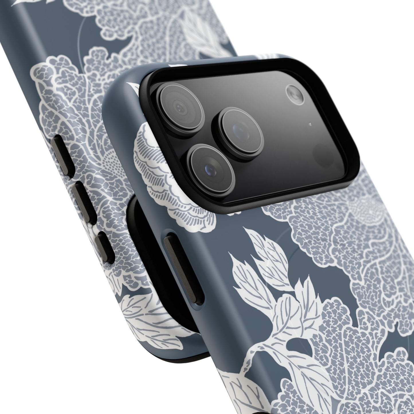 MagSafeタフケース - Deco Peony (ブルー) | iPhone 17 / iPhone 17 Air / iPhone 17 Pro / iPhone 17 Pro Max