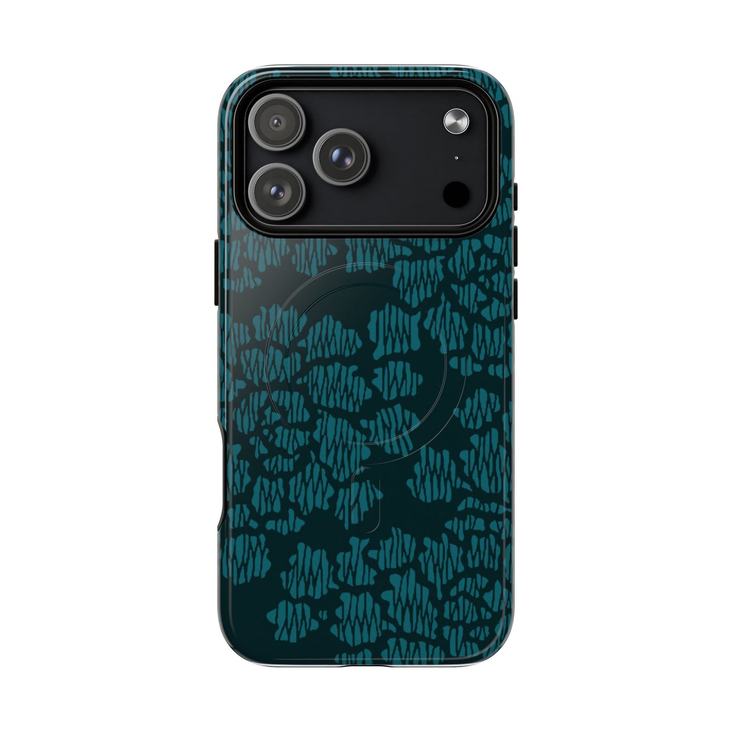 MagSafeタフケース - Modern Peony (ティール) | iPhone 17 / iPhone 17 Air / iPhone 17 Pro / iPhone 17 Pro Max