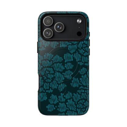 MagSafeタフケース - Modern Peony (ティール) | iPhone 17 / iPhone 17 Air / iPhone 17 Pro / iPhone 17 Pro Max