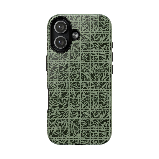 MagSafeタフケース - Bamboo Grid (薄緑) | iPhone 17 / iPhone 17 Air / iPhone 17 Pro / iPhone 17 Pro Max