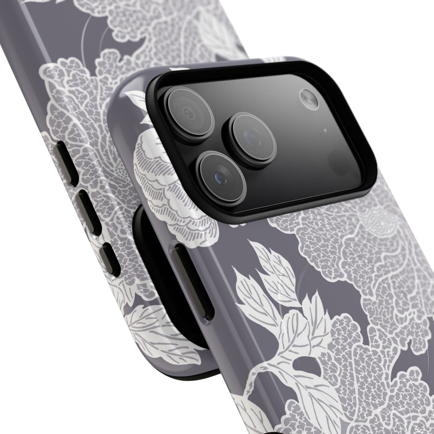 MagSafeタフケース - Deco Peony (紫色) | iPhone 17 / iPhone 17 Air / iPhone 17 Pro / iPhone 17 Pro Max