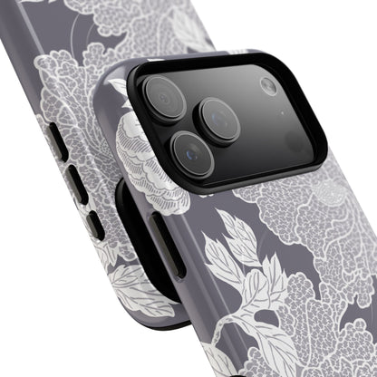 MagSafeタフケース - Deco Peony (紫色) | iPhone 17 / iPhone 17 Air / iPhone 17 Pro / iPhone 17 Pro Max