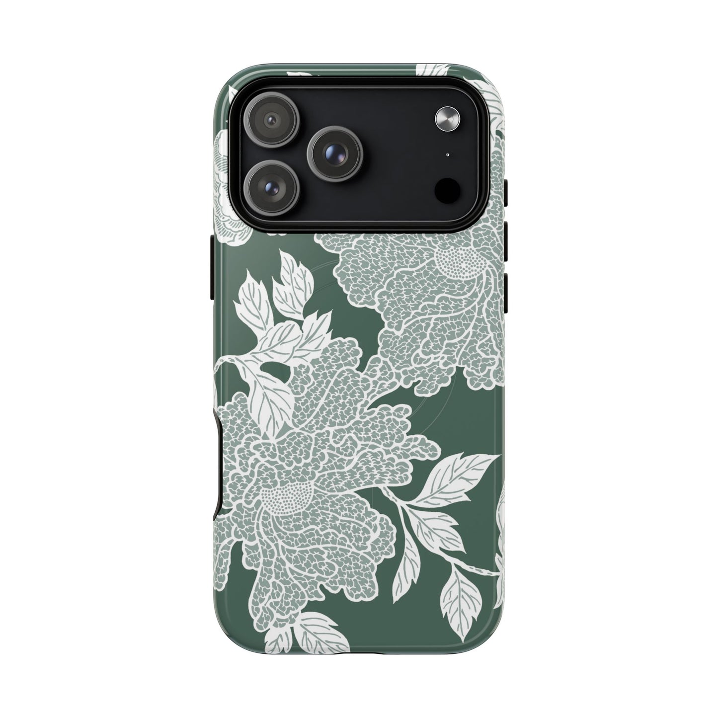 MagSafeタフケース - Deco Peony (グリーン) | iPhone 17 / iPhone 17 Air / iPhone 17 Pro / iPhone 17 Pro Max