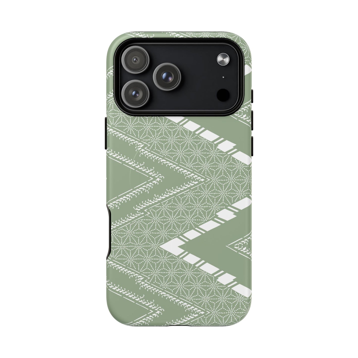 MagSafeタフケース - あっちこっち（白/淡い緑）| iPhone 17 / iPhone 17 Air / iPhone 17 Pro / iPhone 17 Pro Max