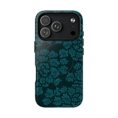 MagSafeタフケース - Modern Peony (ティール) | iPhone 17 / iPhone 17 Air / iPhone 17 Pro / iPhone 17 Pro Max