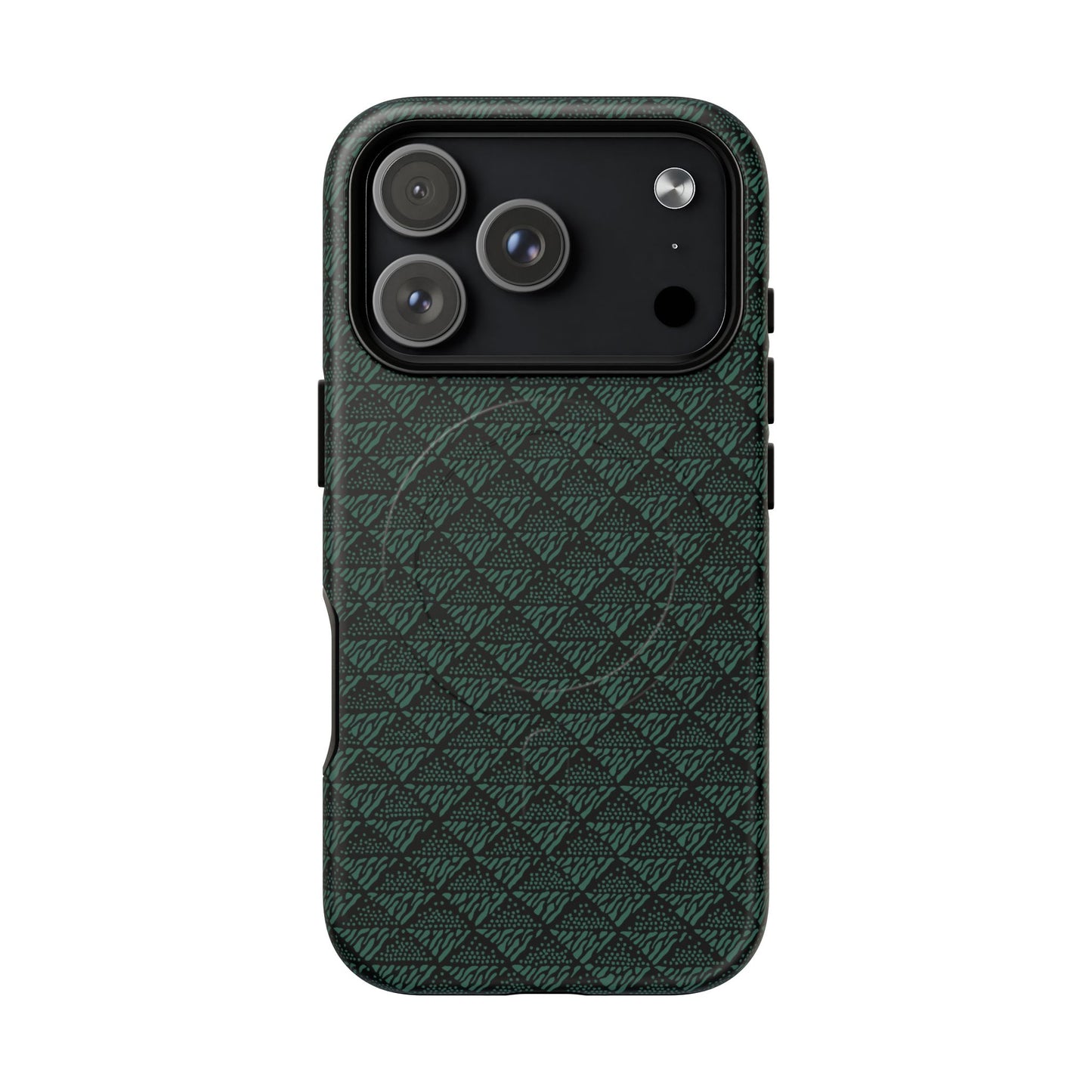 MagSafeタフケース - 鱗（黒/緑） | iPhone 17 / iPhone 17 Air / iPhone 17 Pro / iPhone 17 Pro Max