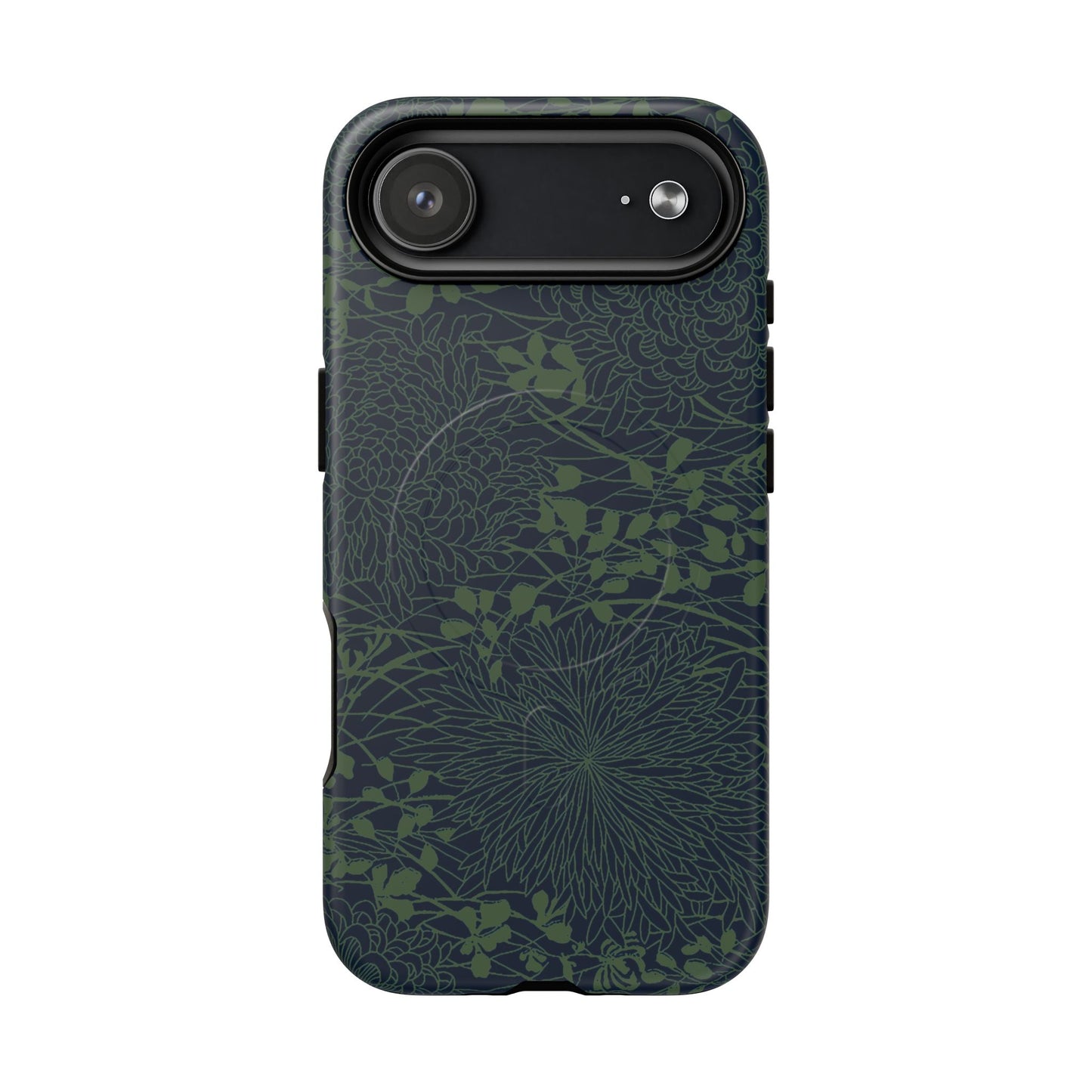 MagSafeタフケース - Chrysanthemums (グリーン/ブルー) | iPhone 17 / iPhone 17 Air / iPhone 17 Pro / iPhone 17 Pro Max