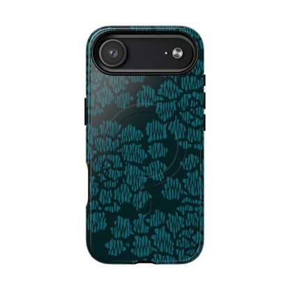 MagSafeタフケース - Modern Peony (ティール) | iPhone 17 / iPhone 17 Air / iPhone 17 Pro / iPhone 17 Pro Max