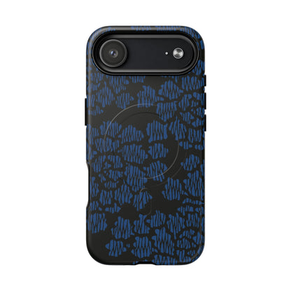 MagSafeタフケース - Modern Peony (ブルー) | iPhone 17 / iPhone 17 Air / iPhone 17 Pro / iPhone 17 Pro Max