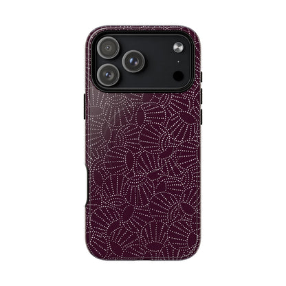 MagSafeタフケース - 団扇（白/マルーン）| iPhone 17 / iPhone 17 Air / iPhone 17 Pro / iPhone 17 Pro Max