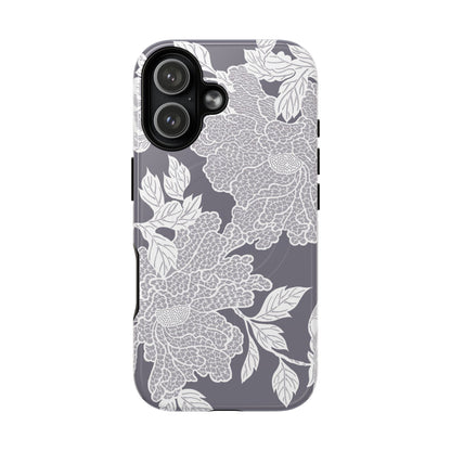 MagSafeタフケース - Deco Peony (紫色) | iPhone 17 / iPhone 17 Air / iPhone 17 Pro / iPhone 17 Pro Max