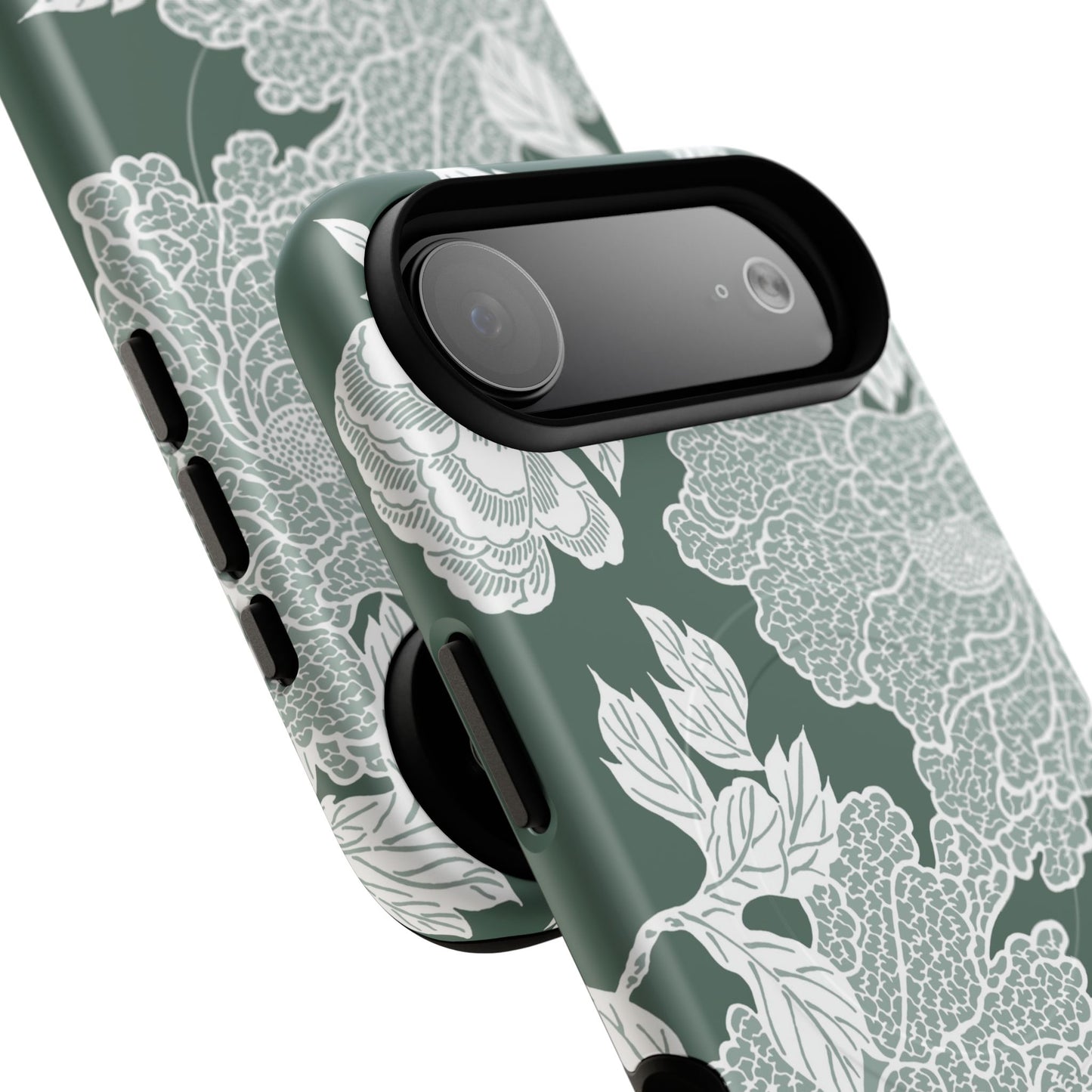 MagSafeタフケース - Deco Peony (グリーン) | iPhone 17 / iPhone 17 Air / iPhone 17 Pro / iPhone 17 Pro Max