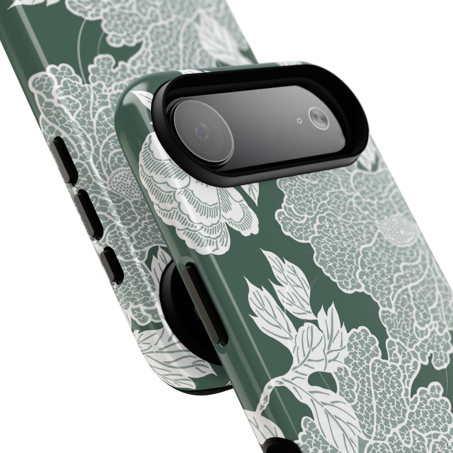 MagSafeタフケース - Deco Peony (グリーン) | iPhone 17 / iPhone 17 Air / iPhone 17 Pro / iPhone 17 Pro Max