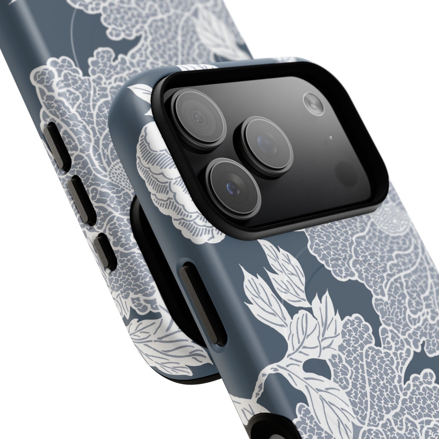 MagSafeタフケース - Deco Peony (ブルー) | iPhone 17 / iPhone 17 Air / iPhone 17 Pro / iPhone 17 Pro Max