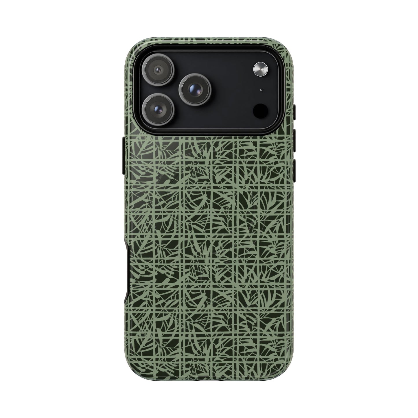 MagSafeタフケース - Bamboo Grid (薄緑) | iPhone 17 / iPhone 17 Air / iPhone 17 Pro / iPhone 17 Pro Max