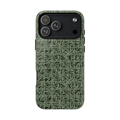 MagSafeタフケース - Bamboo Grid (薄緑) | iPhone 17 / iPhone 17 Air / iPhone 17 Pro / iPhone 17 Pro Max