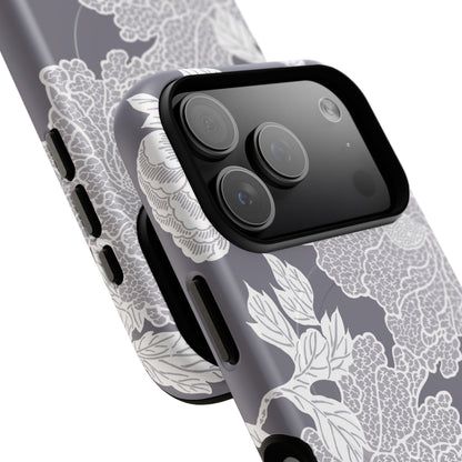 MagSafeタフケース - Deco Peony (紫色) | iPhone 17 / iPhone 17 Air / iPhone 17 Pro / iPhone 17 Pro Max