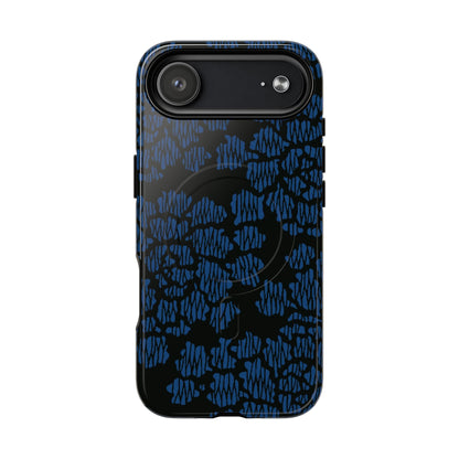 MagSafeタフケース - Modern Peony (ブルー) | iPhone 17 / iPhone 17 Air / iPhone 17 Pro / iPhone 17 Pro Max