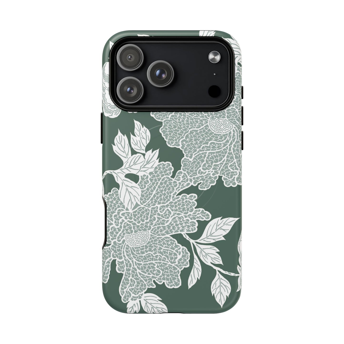 MagSafeタフケース - Deco Peony (グリーン) | iPhone 17 / iPhone 17 Air / iPhone 17 Pro / iPhone 17 Pro Max