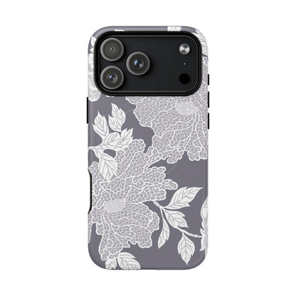 MagSafeタフケース - Deco Peony (紫色) | iPhone 17 / iPhone 17 Air / iPhone 17 Pro / iPhone 17 Pro Max