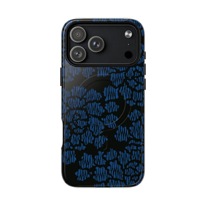 MagSafeタフケース - Modern Peony (ブルー) | iPhone 17 / iPhone 17 Air / iPhone 17 Pro / iPhone 17 Pro Max