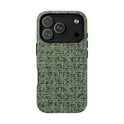 MagSafeタフケース - Bamboo Grid (薄緑) | iPhone 17 / iPhone 17 Air / iPhone 17 Pro / iPhone 17 Pro Max