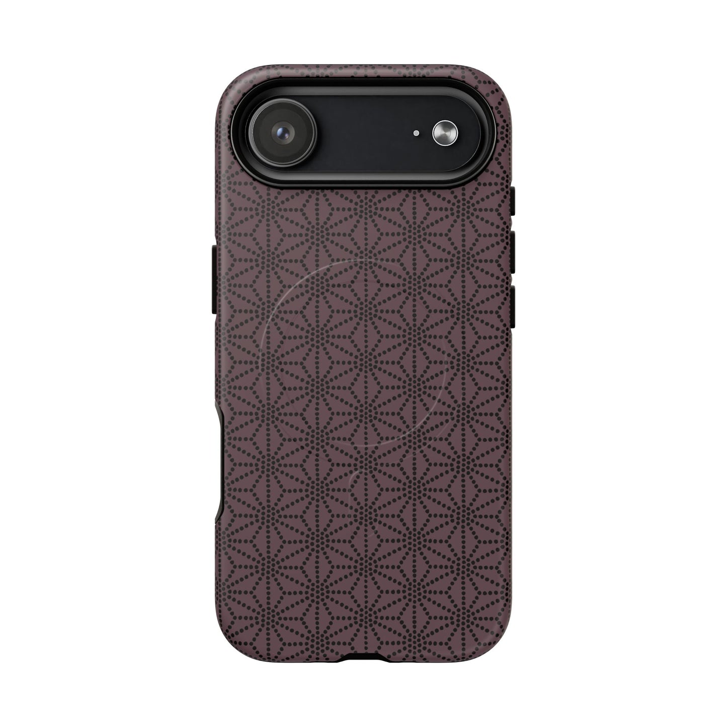 MagSafeタフケース - 麻の葉（黒/薄紫色 ） | iPhone 17 / iPhone 17 Air / iPhone 17 Pro / iPhone 17 Pro Max