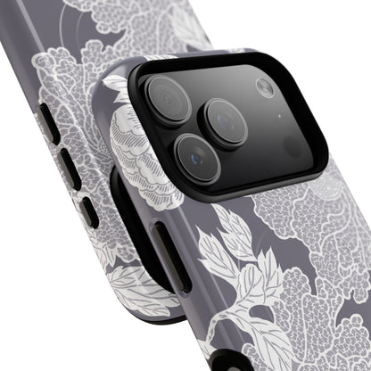 MagSafeタフケース - Deco Peony (紫色) | iPhone 17 / iPhone 17 Air / iPhone 17 Pro / iPhone 17 Pro Max