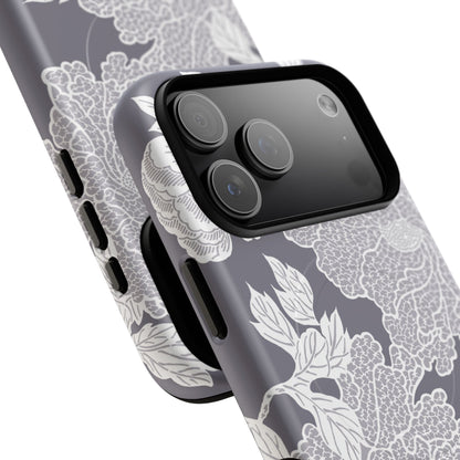 MagSafeタフケース - Deco Peony (紫色) | iPhone 17 / iPhone 17 Air / iPhone 17 Pro / iPhone 17 Pro Max