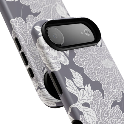 MagSafeタフケース - Deco Peony (紫色) | iPhone 17 / iPhone 17 Air / iPhone 17 Pro / iPhone 17 Pro Max