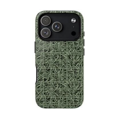 MagSafeタフケース - Bamboo Grid (薄緑) | iPhone 17 / iPhone 17 Air / iPhone 17 Pro / iPhone 17 Pro Max