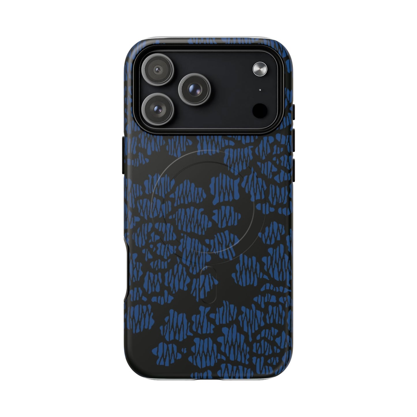 MagSafeタフケース - Modern Peony (ブルー) | iPhone 17 / iPhone 17 Air / iPhone 17 Pro / iPhone 17 Pro Max