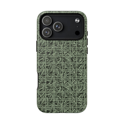 MagSafeタフケース - Bamboo Grid (薄緑) | iPhone 17 / iPhone 17 Air / iPhone 17 Pro / iPhone 17 Pro Max