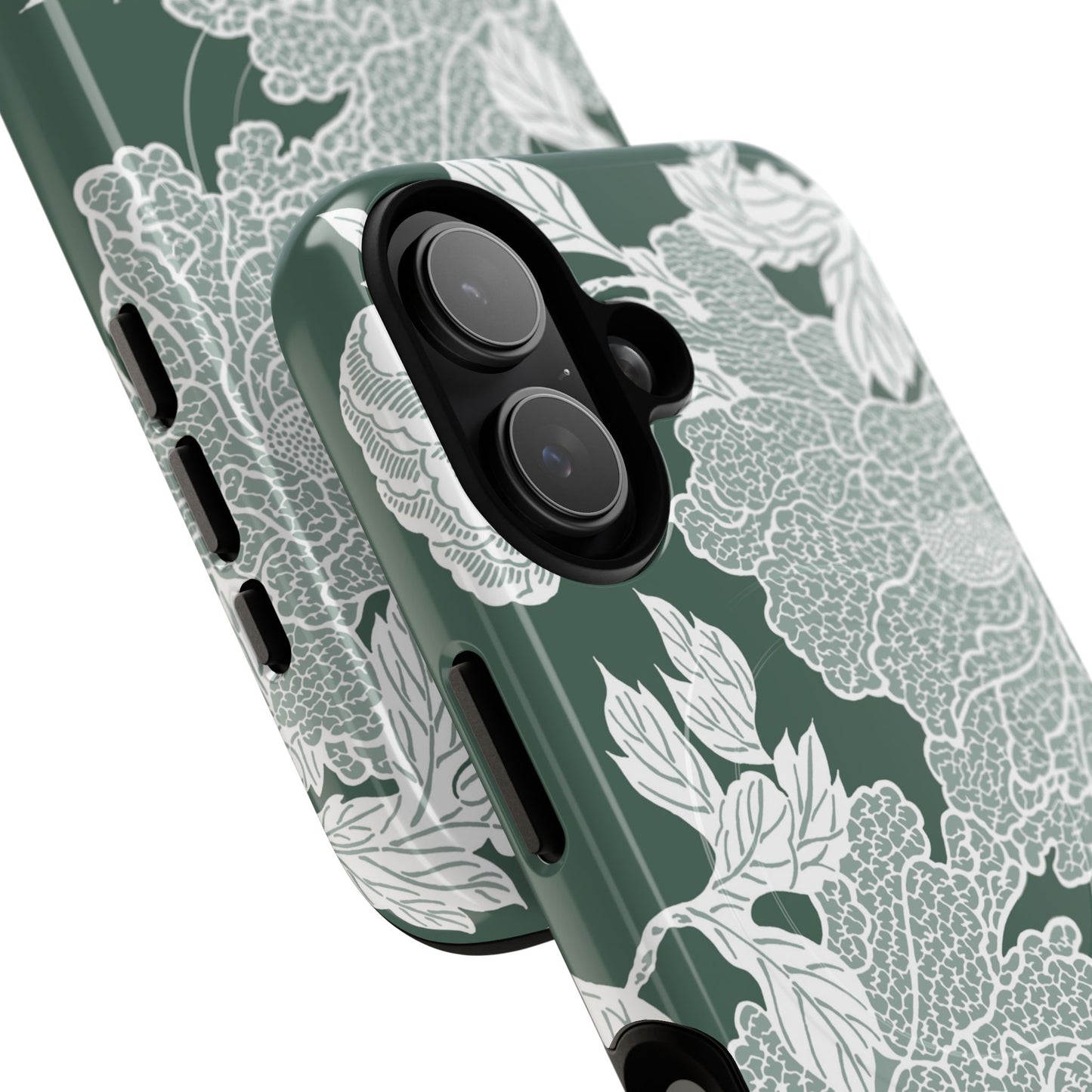 MagSafeタフケース - Deco Peony (グリーン) | iPhone 17 / iPhone 17 Air / iPhone 17 Pro / iPhone 17 Pro Max