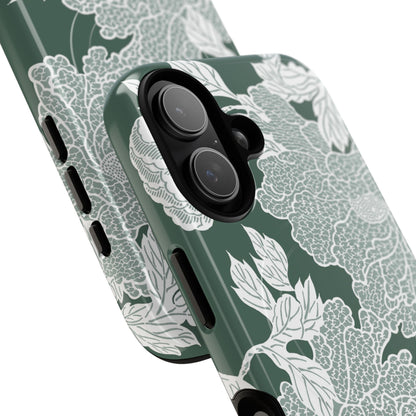 MagSafeタフケース - Deco Peony (グリーン) | iPhone 17 / iPhone 17 Air / iPhone 17 Pro / iPhone 17 Pro Max