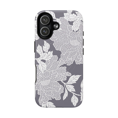MagSafeタフケース - Deco Peony (紫色) | iPhone 17 / iPhone 17 Air / iPhone 17 Pro / iPhone 17 Pro Max