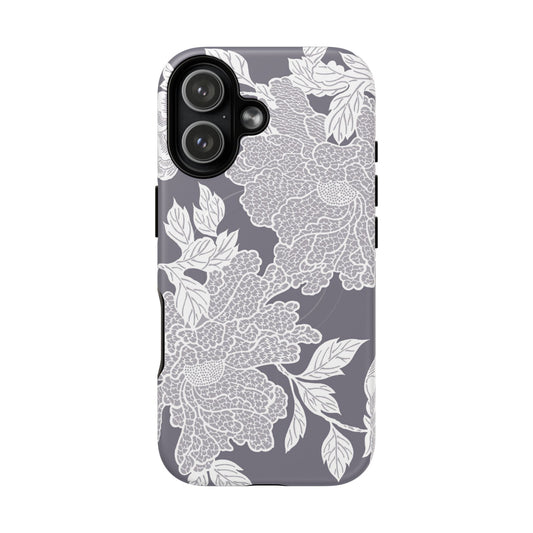 MagSafeタフケース - Deco Peony (紫色) | iPhone 17 / iPhone 17 Air / iPhone 17 Pro / iPhone 17 Pro Max