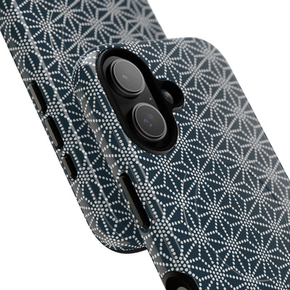 MagSafeタフケース - 麻の葉（白/ダックブルー） | iPhone 17 / iPhone 17 Air / iPhone 17 Pro / iPhone 17 Pro Max