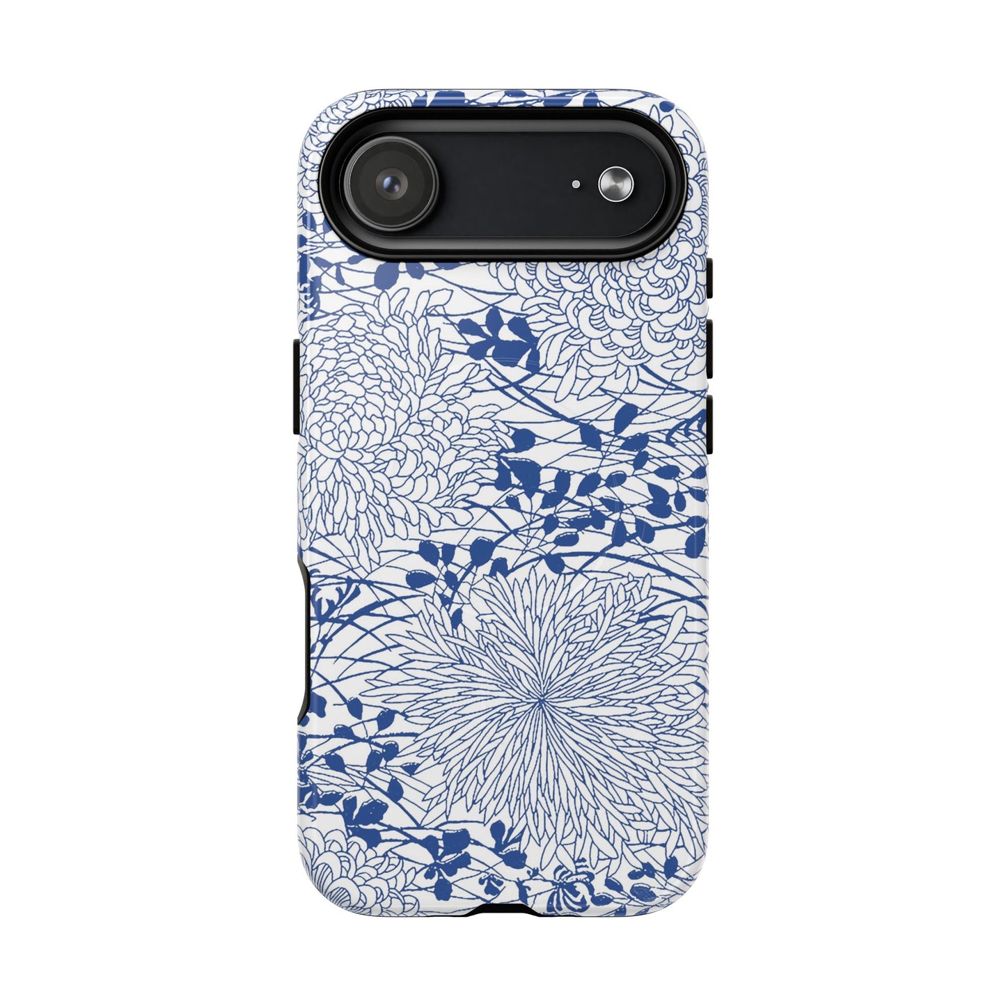 MagSafeタフケース - Chrysanthemums (ブルー/ホワイト) | iPhone 17 / iPhone 17 Air / iPhone 17 Pro / iPhone 17 Pro Max