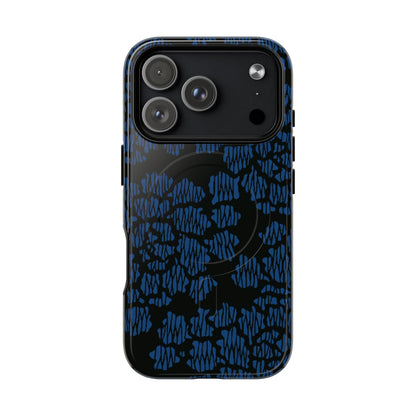 MagSafeタフケース - Modern Peony (ブルー) | iPhone 17 / iPhone 17 Air / iPhone 17 Pro / iPhone 17 Pro Max