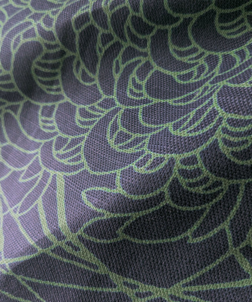 Chrysanthemums クッション - グリーン／ブルー