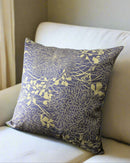 Chrysanthemums クッション - オリーブ／ダークブルー