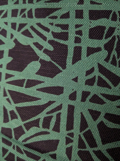 Bamboo Grid クッション - グリーン/ブラック