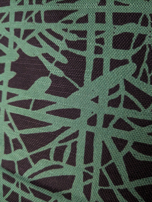 Bamboo Grid クッション - グリーン/ブラック