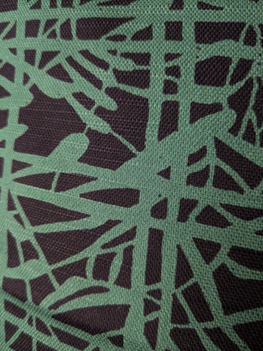 Bamboo Grid クッション - グリーン/ブラック