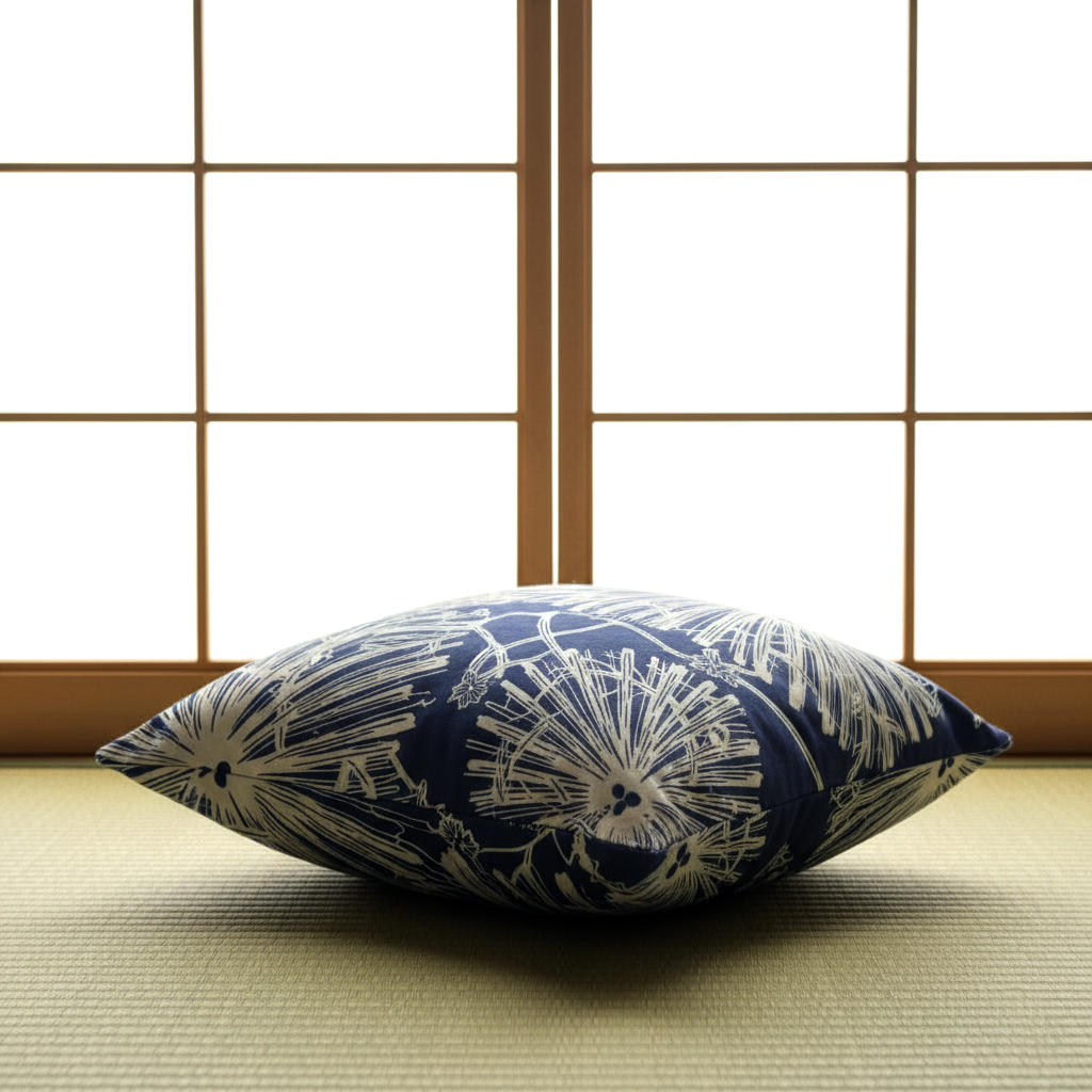 Radiance クッション - ブルー/シルバー